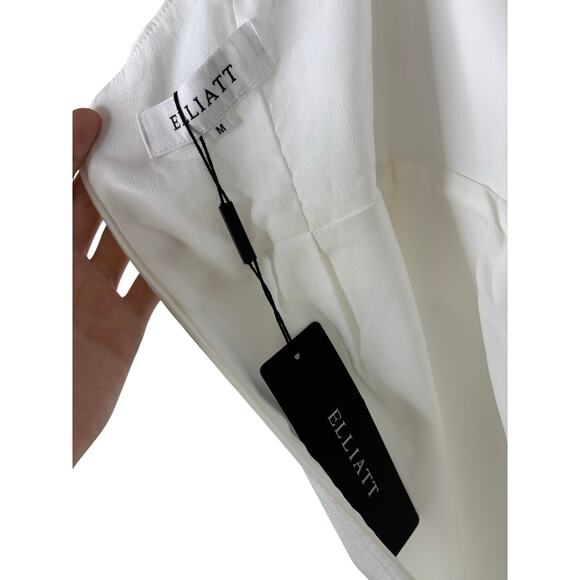 Elliatt Camo Asymmetrical Dress Halter Neck Party Bridal Cocktail White Size M - Picture 10 of 12